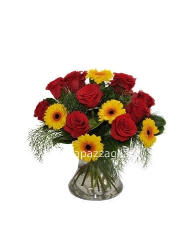 bouquet di rose e gerbere da concordare colore e misura