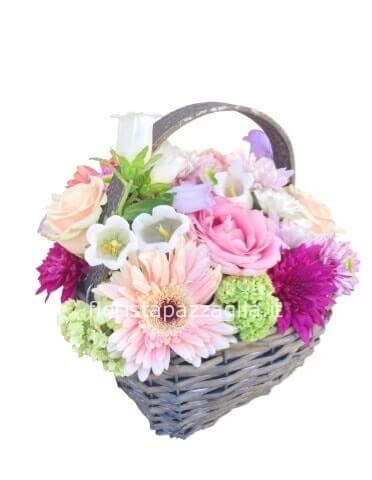 cestino fiori di misure e colore da concordare